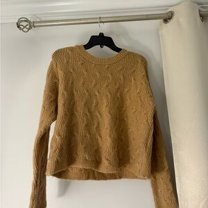 Stradivarius Camel Cable Knit Sweater